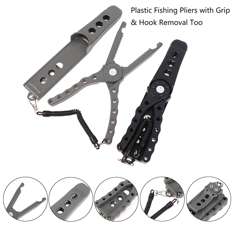 Fishing Equipment Cheap - 【F】プラスチック製フィッシングプライヤー、グリップ付きフックリムーバー、耐久性のあるナマズ用グリッパー、滑り止めハンドルとランヤード付き