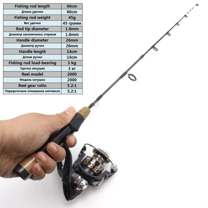 60 センチメートル 2 ヒントロッドリールコンボ冬氷釣り竿 - Ice Fishing Tip Up のレビューと価格