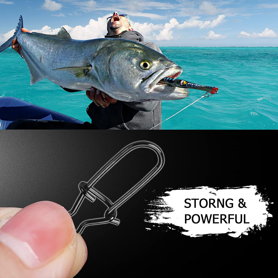 50 個クランクベイトスナップステンレス鋼デュオロックルアー - Ice Fishing Tip Up のレビューと価格