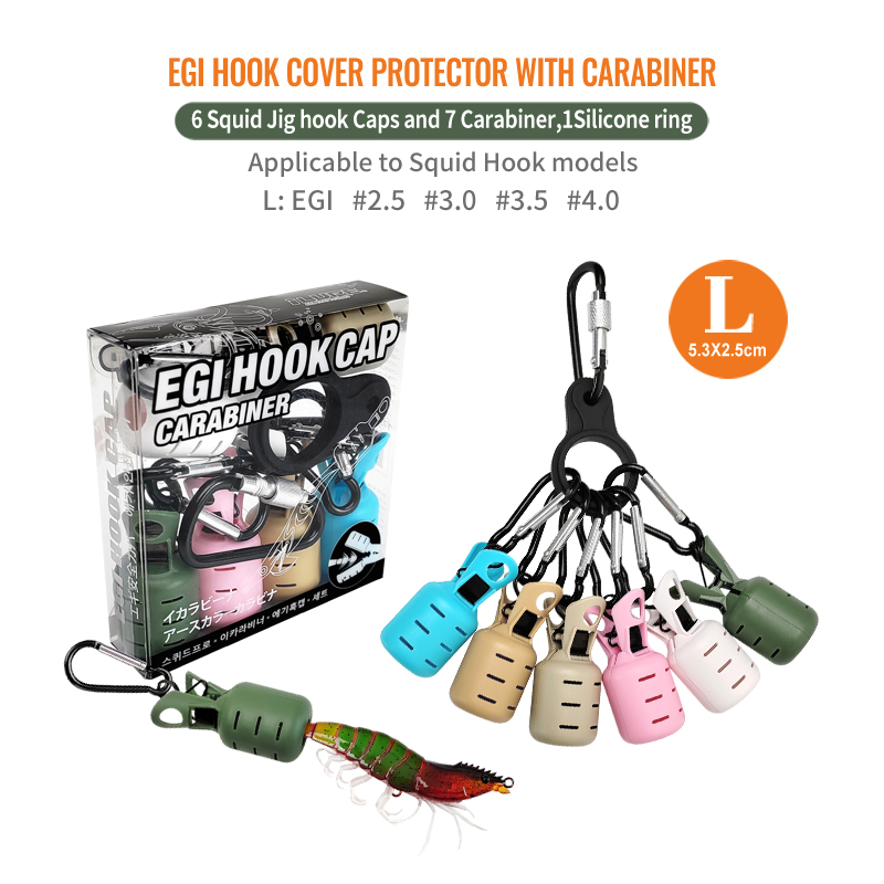 新型イカ釣り餌保護カバー6個の網足タコフックカバーイカ傘餌キ - Fishing Equipment Carp のレビューと価格